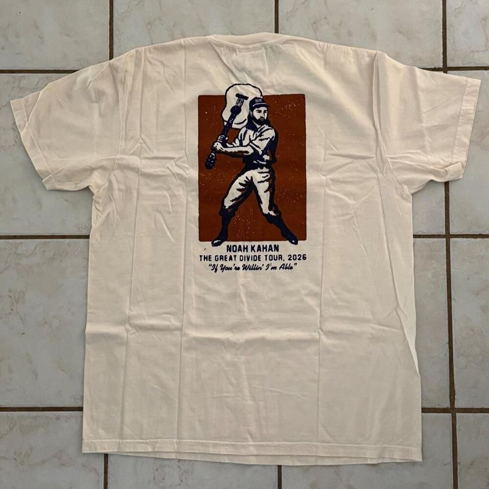 NOAH KAHAN NEW Comfort-colors THE GREAT DIVIDE TOUR willing and able baseball